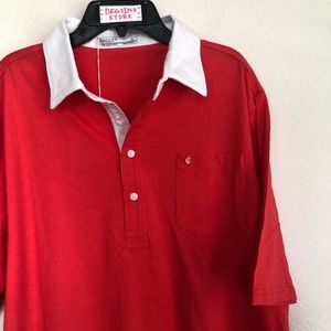 Criquet Red Classic Players Golf Polo Shirt